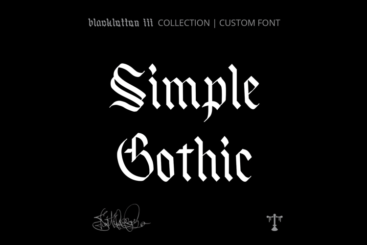 Preview of Simple Gothic Font