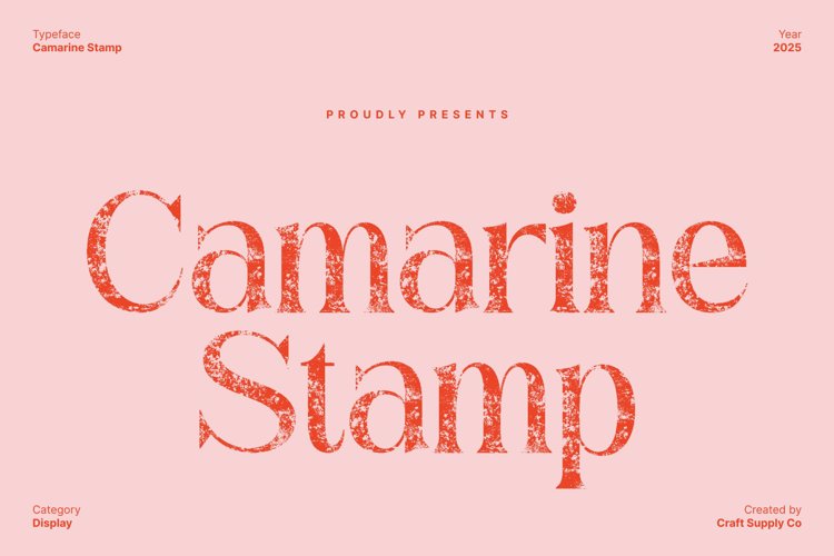 Preview of Camarine Stamp Font