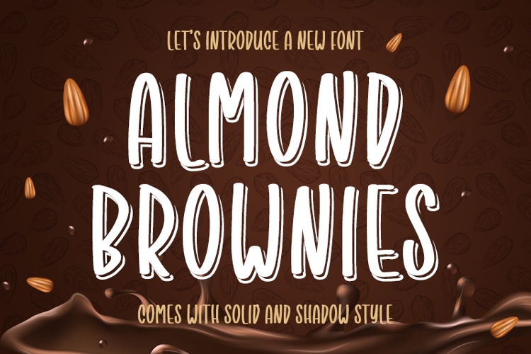 Almond Brownies Shadow Font