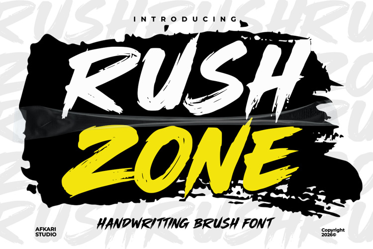 Preview of Rush Zone Font