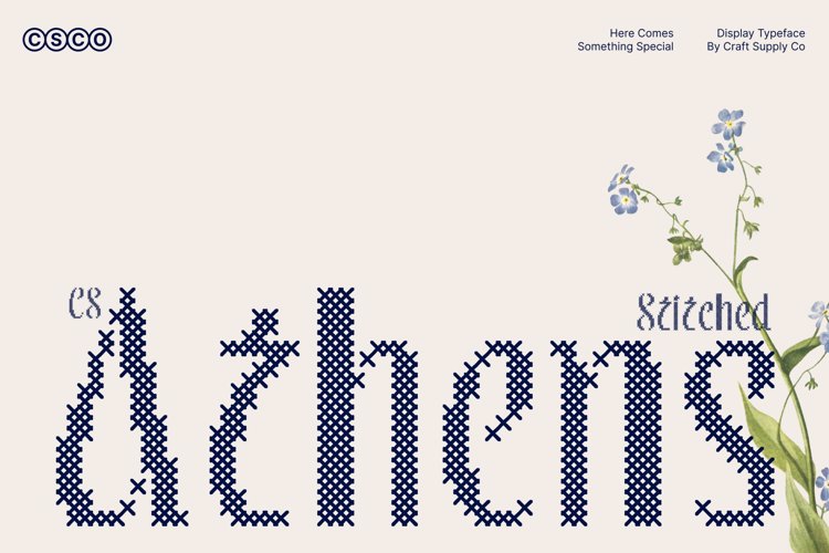 Preview of CS Athens Stitched Font