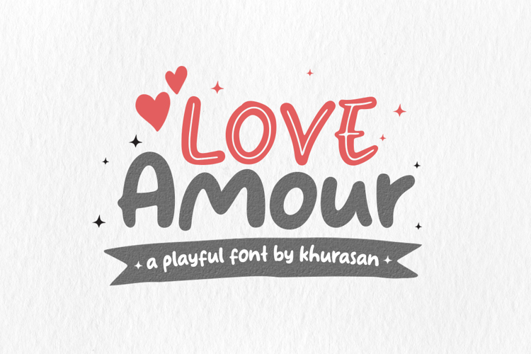 Love Amour Blank Font
