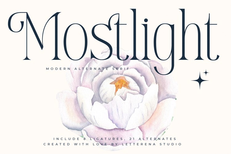 Preview of Mostlight VERSION Font