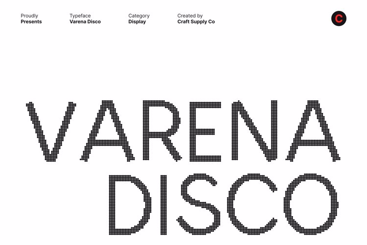 Preview of Varena Disco Font