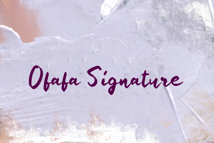 Ofafa Signature Font