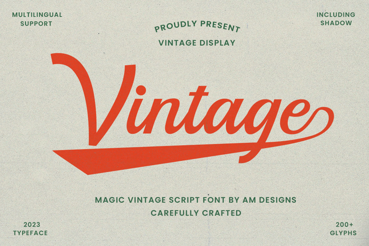 Magic Vintage Font | AM Designs | FontSpace