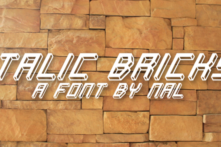 Italic Bricks Font