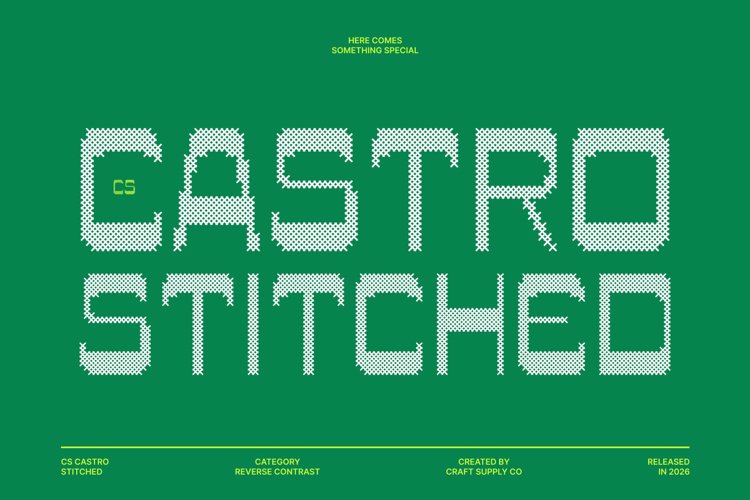 Preview of CS Castro Stitched Font