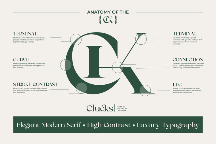 Preview of Clucks Font