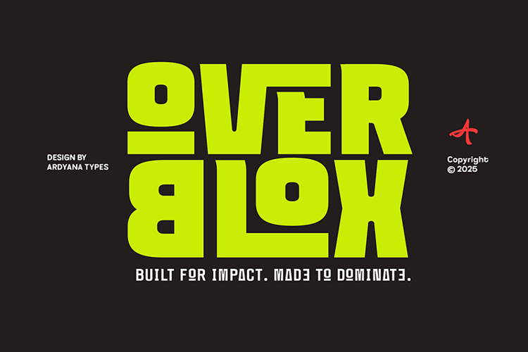Preview of Overblox Font