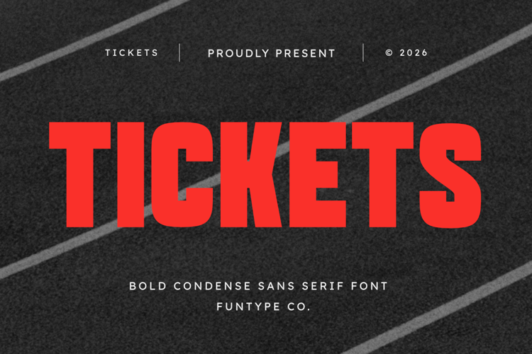 Preview of Tickets Font