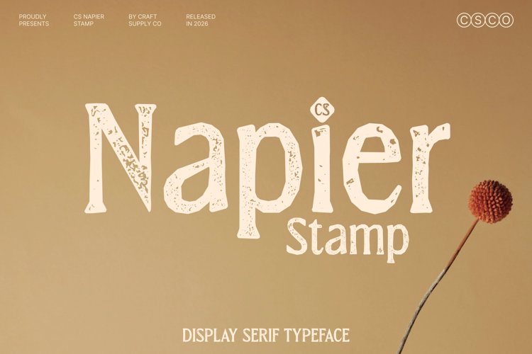 Preview of CS Napier Stamp Font