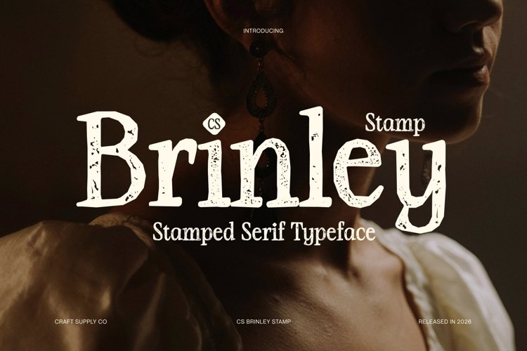 Preview of CS Brinley Stamp Font