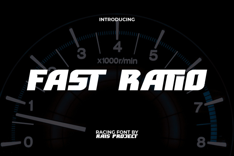 Preview of Fast Ratio Font