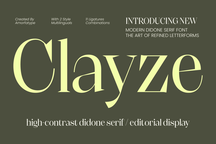 Preview of Clayze Font