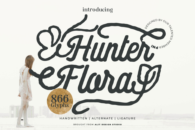 Preview of Hunter flora Font