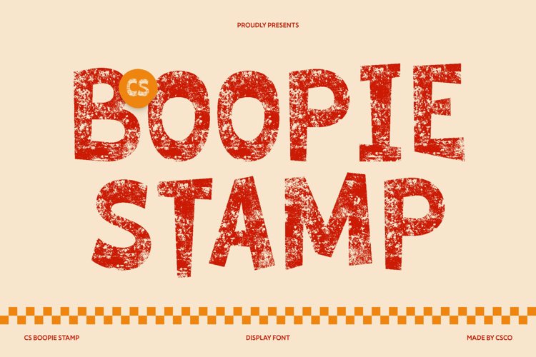 Preview of CS Boopie Stamp Font