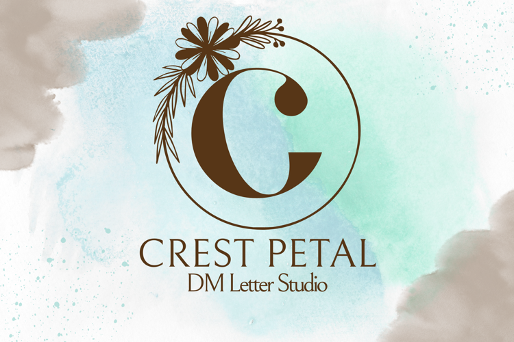Preview of Crest Petal Monogram Font