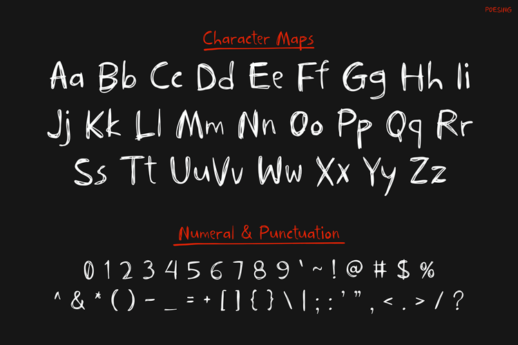 Preview of Poesing Font