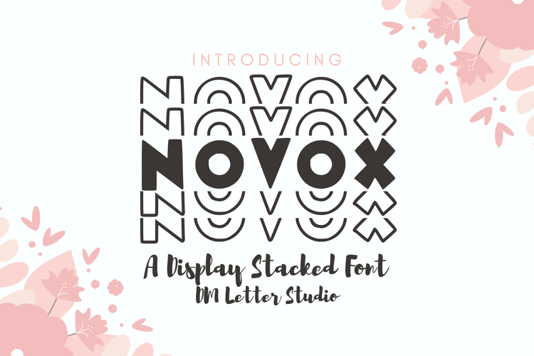 Preview of Novox Stacked Font