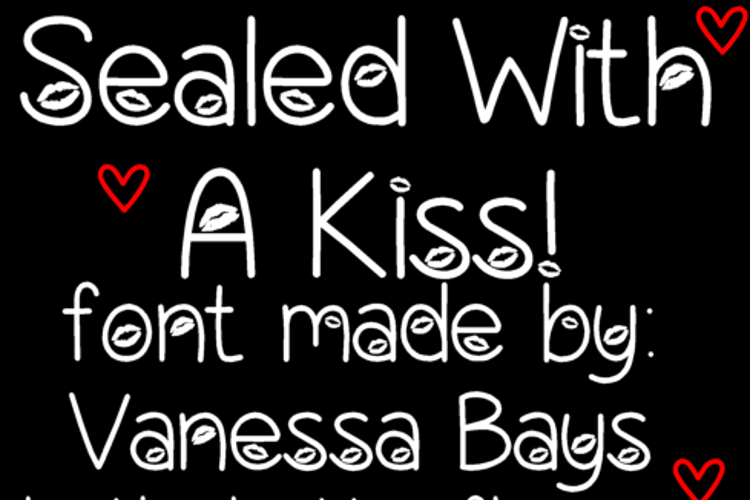 Sealed With A Kiss Font