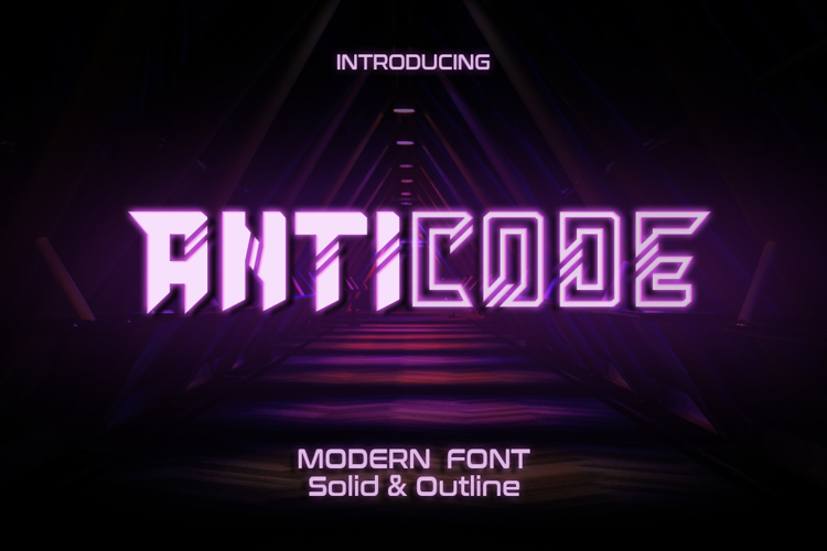 Preview of Anticode Font