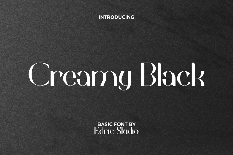 Creamyblack Font