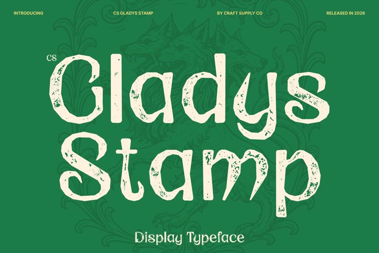 Preview of CS Gladys Stamp Font