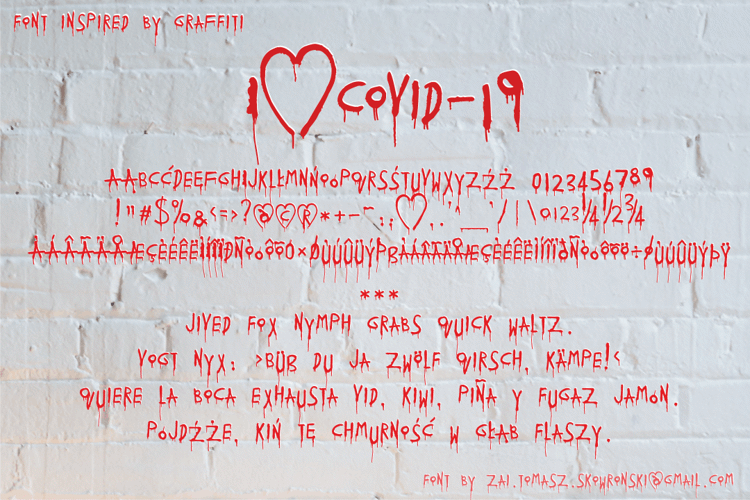 I ♥ Covid-19 Font