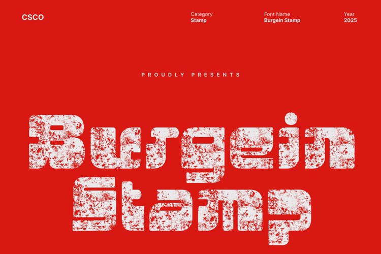 Preview of Burgein Stamp Font