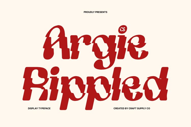 Preview of CS Argie Rippled Font