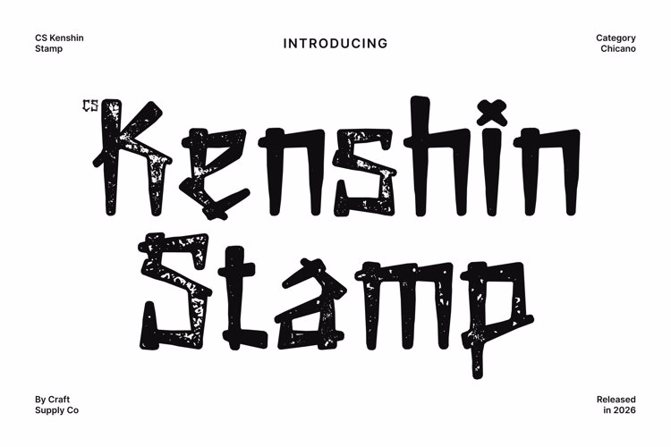 Preview of CS Kenshin Stamp Font