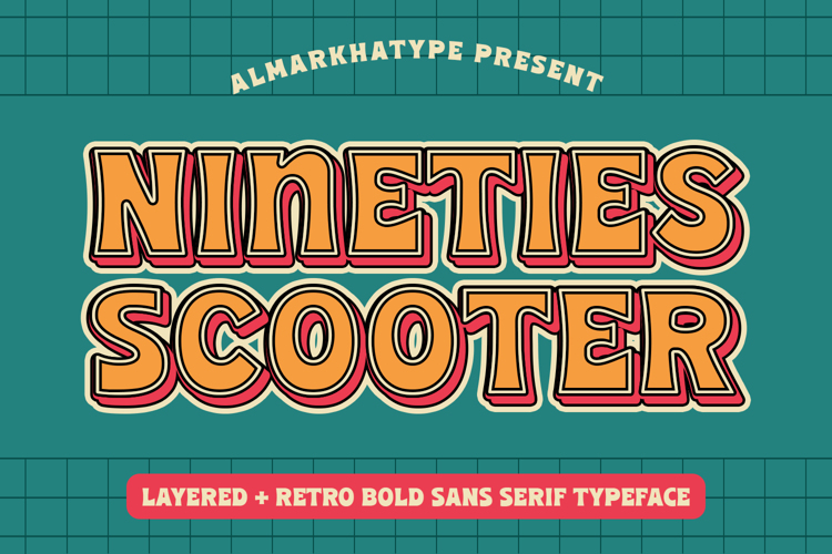 Preview of 90's Scooter Font