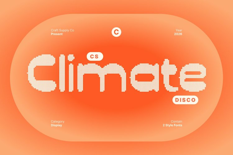 Preview of CS Climate Disco Font