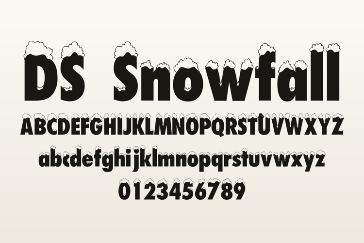 Preview of DS Snowfall Font