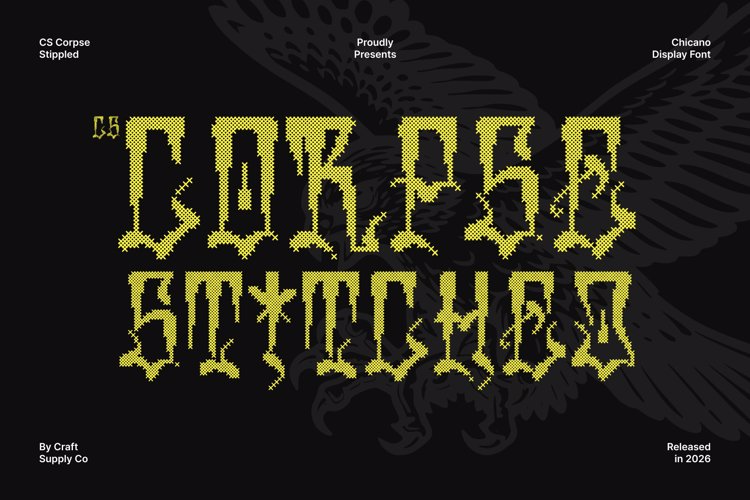 Preview of CS Corpse Stitched Font