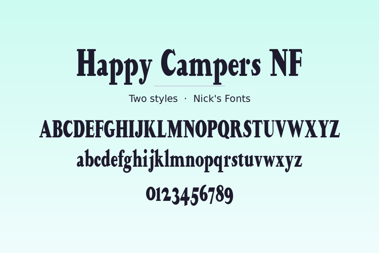 Preview of Happy Campers NF Font