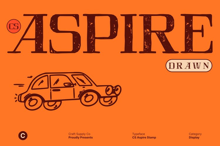Preview of CS Aspire Stamp Font