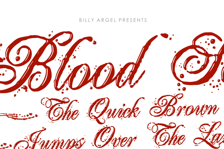 Blood Script Italic Personal Us Font