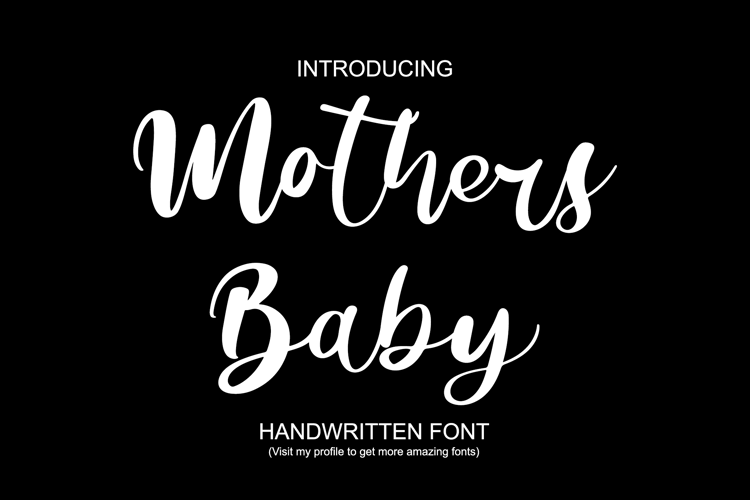 Mothers Baby Font