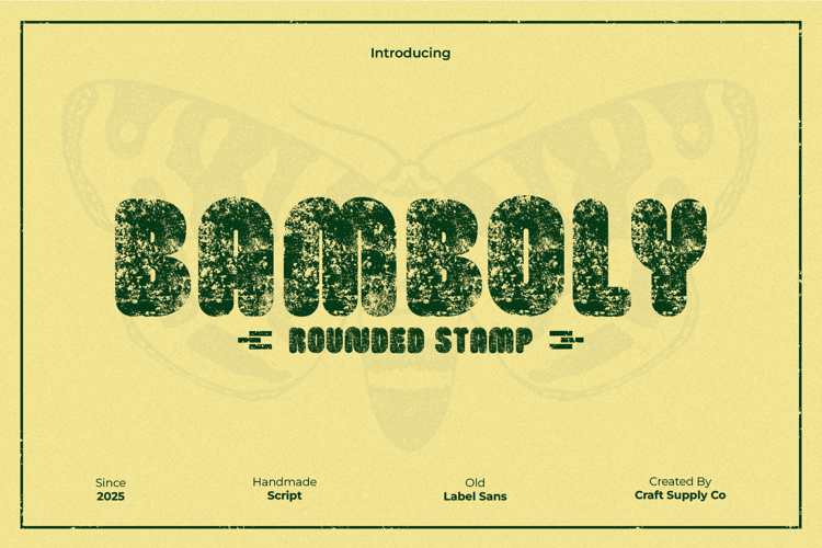 Preview of Bamboly Rounded Stamp Font