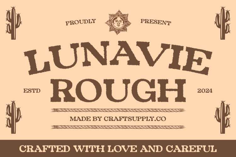 Lunavie Rough Font