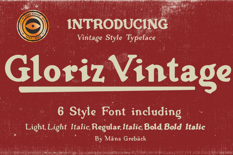 Gloriz Vintage Font