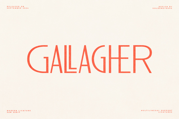 Preview of Gallagher Font