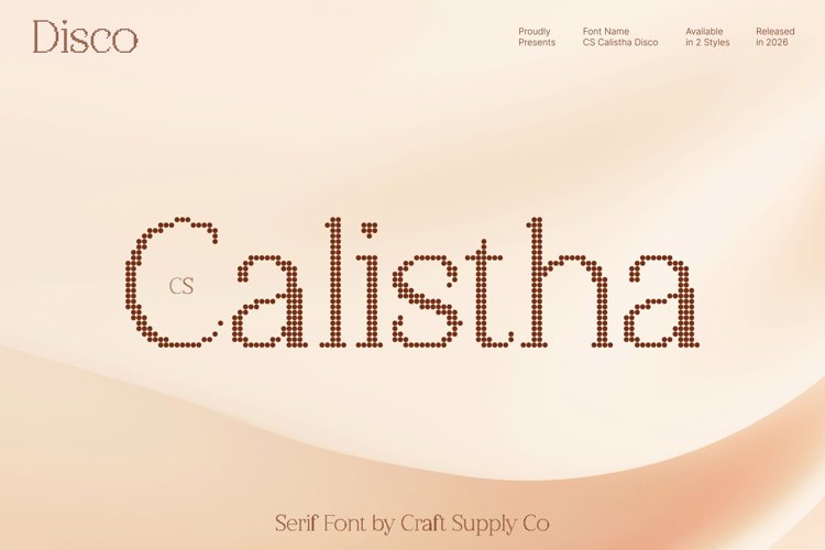 Preview of CS Calistha Disco Font