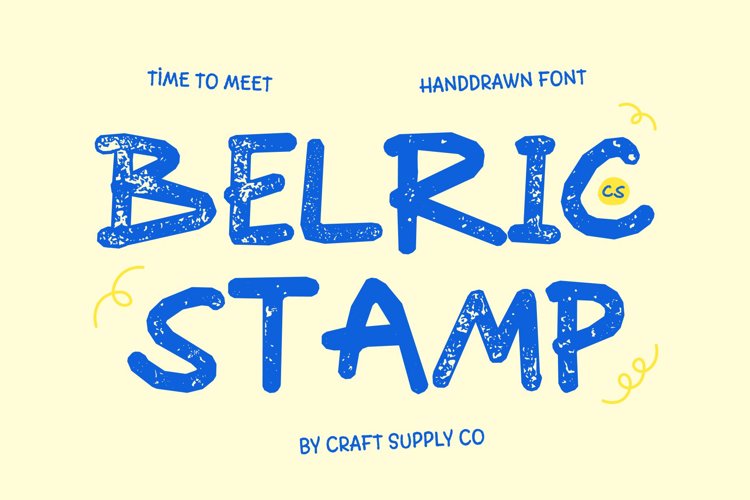 Preview of CS Belric Stamp Font