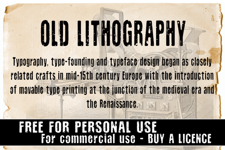 CF Old Lithography Font