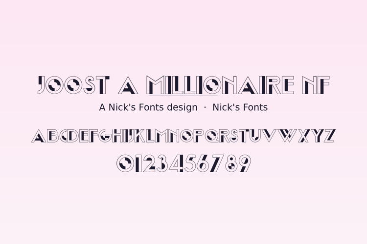 Preview of Joost A Millionaire NF Font