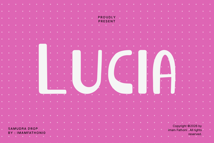 Preview of LUCIA Font