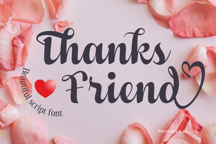 Preview of Thanks Friend Font